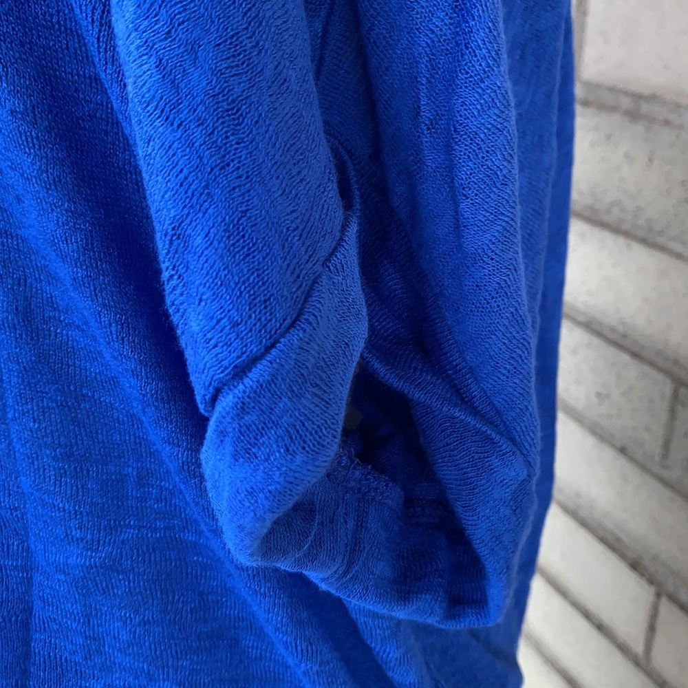 ❌DONATED❌Cherish Royal Blue Cuffed Sleeve Tie Top - Picture 8 of 14